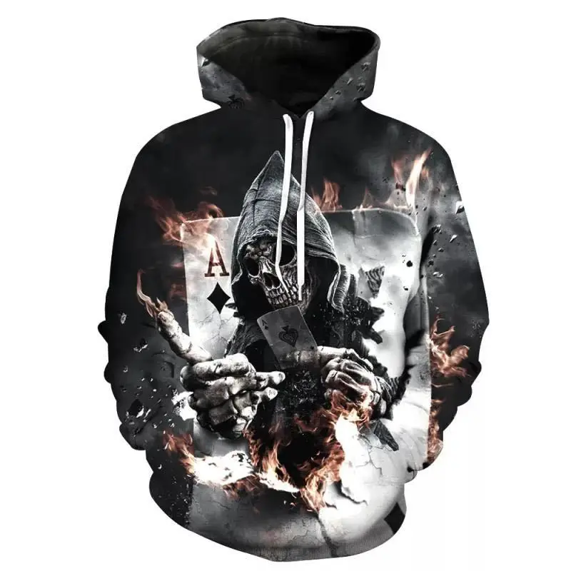 Black Hoodie 3D Skull Graphic Hoodies Men Grim Reaper Printed Hooded Sweatshirts Spring Autumn Oversized Pullovers Loose Coat
Black Hoodie 3D Skull Graphic Hoodies Men Grim Reaper Printed Hooded Sweatshirts Spring Autumn Oversized Pullovers Loose Coat