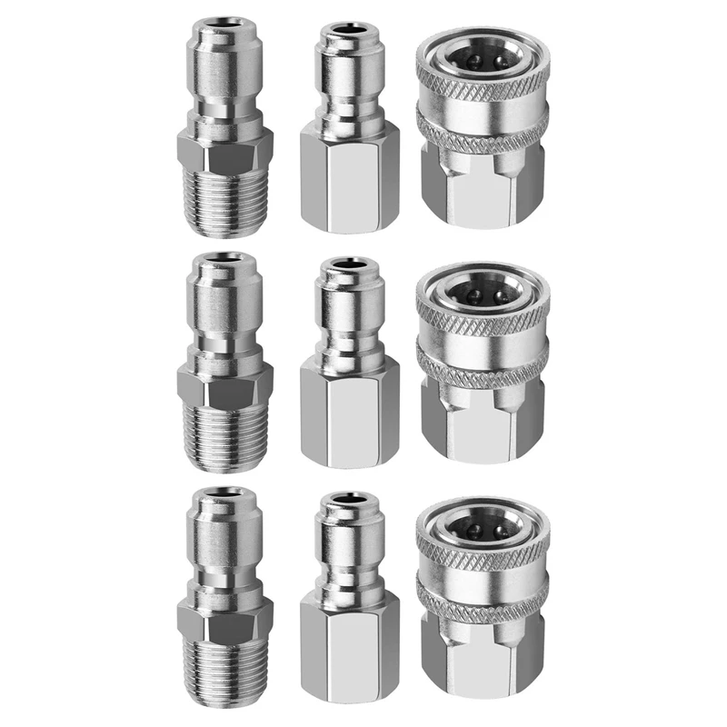 3X NPT 3/8 Inch Male And Female Connector Kit Pressure Washer Adapter Set And 3 Pieces NPT 3/8 Inch Pressure Washers
3X NPT 3/8 Inch Male And Female Connector Kit Pressure Washer Adapter Set And 3 Pieces NPT 3/8 Inch Pressure Washers
