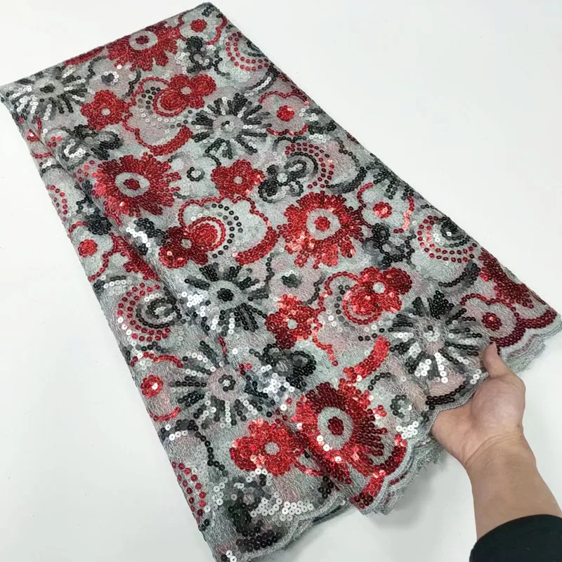African Lace Fabric 2022 High Quality Elegant Nigerian Sequins Net Embroidered French Tulle Lace Fabric 5 Yards For Sew Clothes
African Lace Fabric 2022 High Quality Elegant Nigerian Sequins Net Embroidered French Tulle Lace Fabric 5 Yards For Sew Clothes