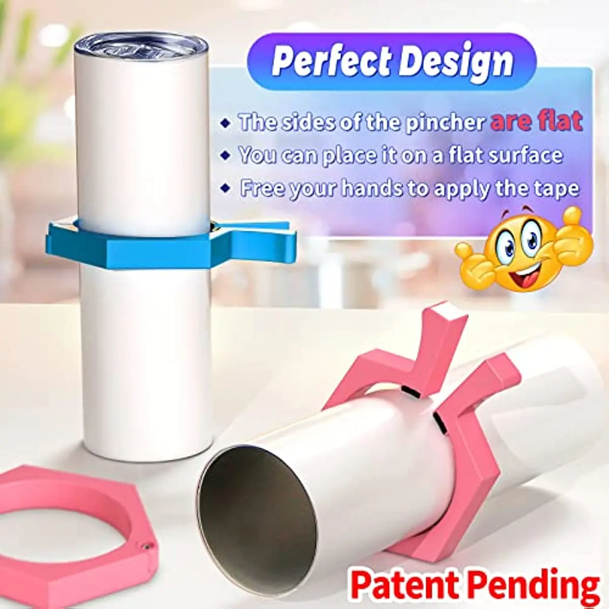

Sublimation Tumblers Pinch Perfect Tool for 20 Oz Sublimation Blanks Tumblers Straight Pinch Tumbler Perfect Clamp Grip Tool
