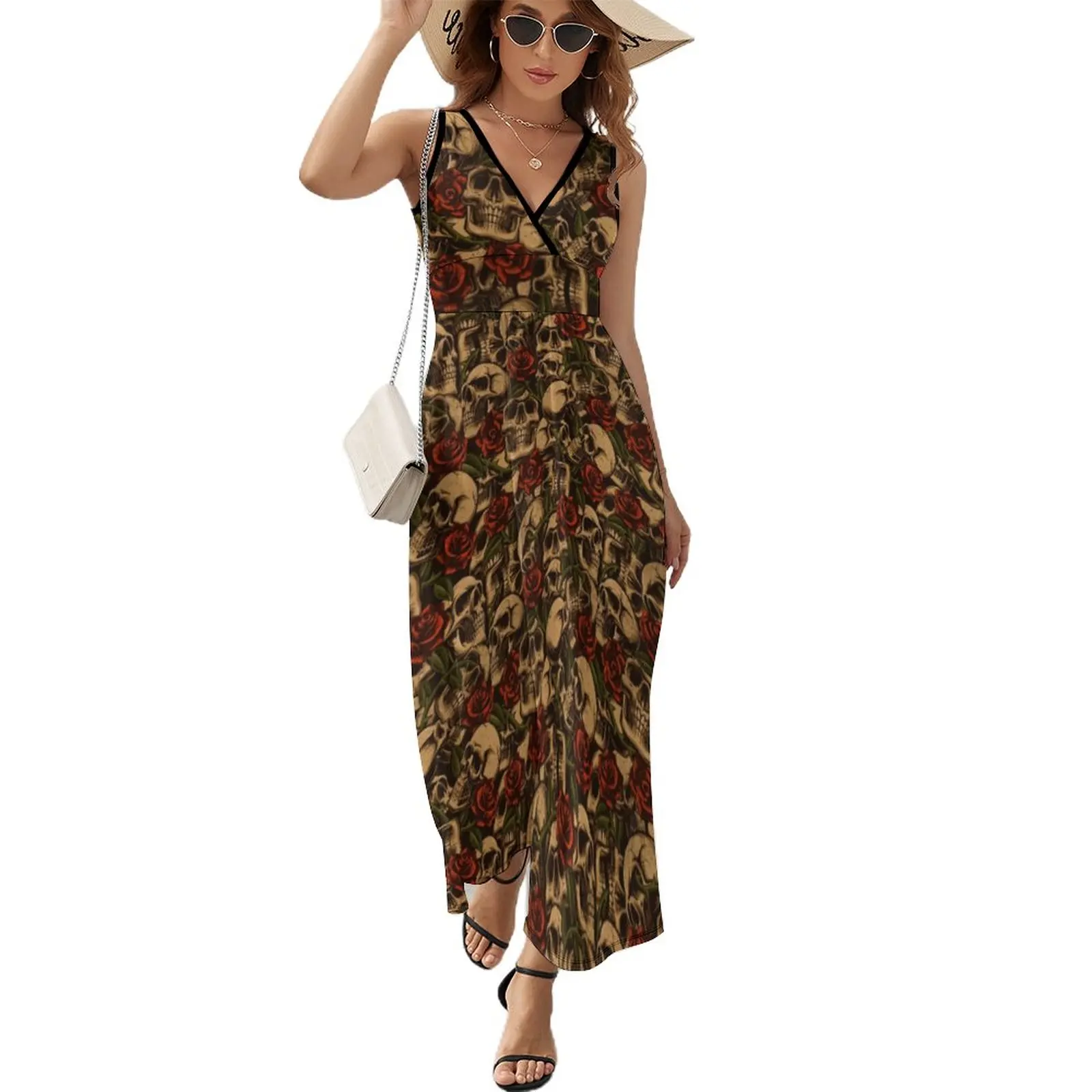 Skeleton Music Dress Red Flower Print Basic Boho Beach Long Dresses Women Party Maxi Dress Pattern Vestido Gift Idea
Skeleton Music Dress Red Flower Print Basic Boho Beach Long Dresses Women Party Maxi Dress Pattern Vestido Gift Idea