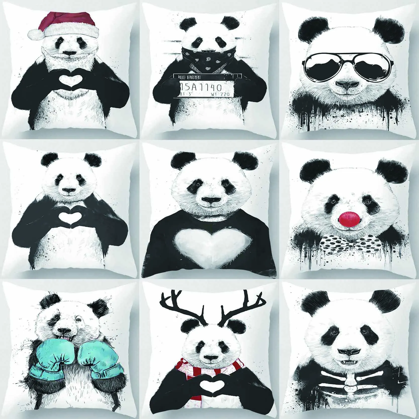45x45cm Panda Big Head Print Square Polyester Pillowcase Home Decor Car Sofa Cushion Cover
45x45cm Panda Big Head Print Square Polyester Pillowcase Home Decor Car Sofa Cushion Cover