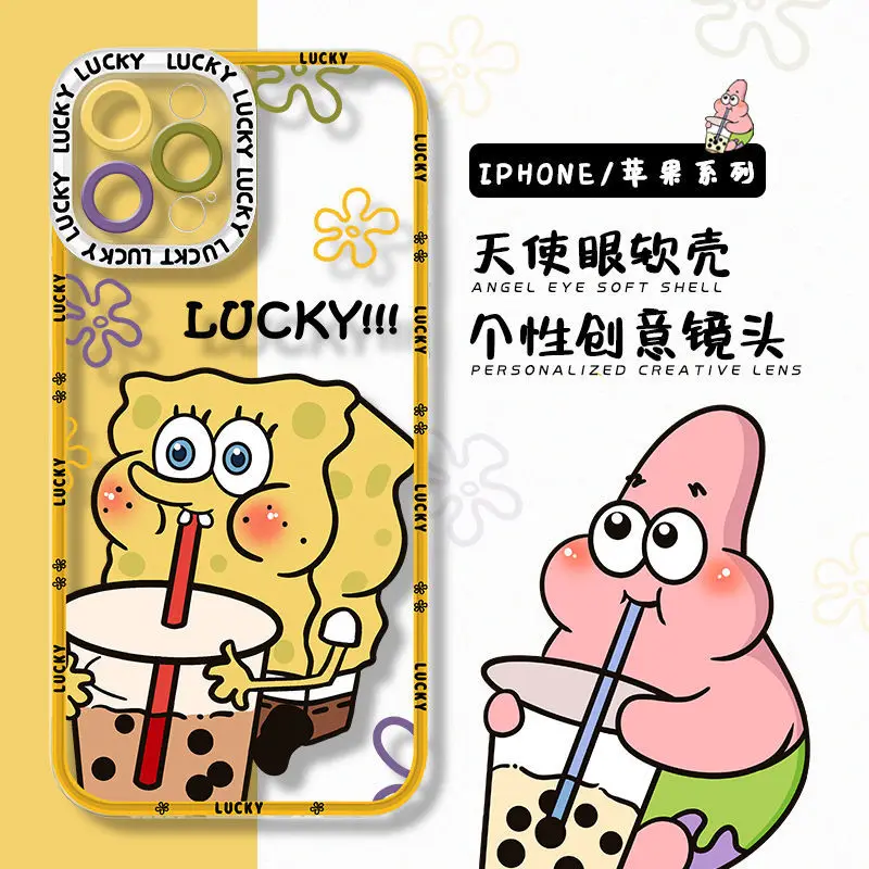 Bandai SpongeBob Patrick Star Silicone Case for iPhone11 12 13 Pro Max X XS MAX XR Mini Cartoon Couple Transparent Soft Cover
Bandai SpongeBob Patrick Star Silicone Case for iPhone11 12 13 Pro Max X XS MAX XR Mini Cartoon Couple Transparent Soft Cover