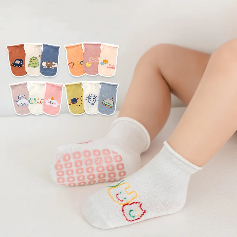 

Lawadka 3Pairs/lot Toddler Baby Girl Boy Socks Cotton Cartoon Newborn Socks for Girls Boys Casual Children's Sock 0-5Years Old