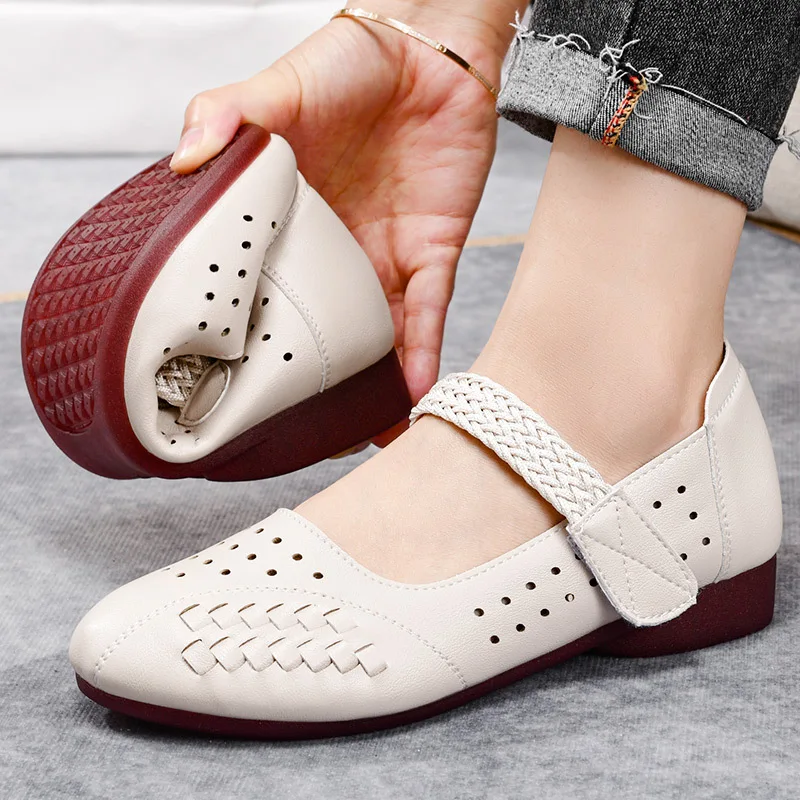 MOXTOC Women's Shoes Summer Sandals Hollow Hole Beef Tendon Flat Round Toe Sandals Women's Breathable All-match Women's Sandals
MOXTOC Women's Shoes Summer Sandals Hollow Hole Beef Tendon Flat Round Toe Sandals Women's Breathable All-match Women's Sandals