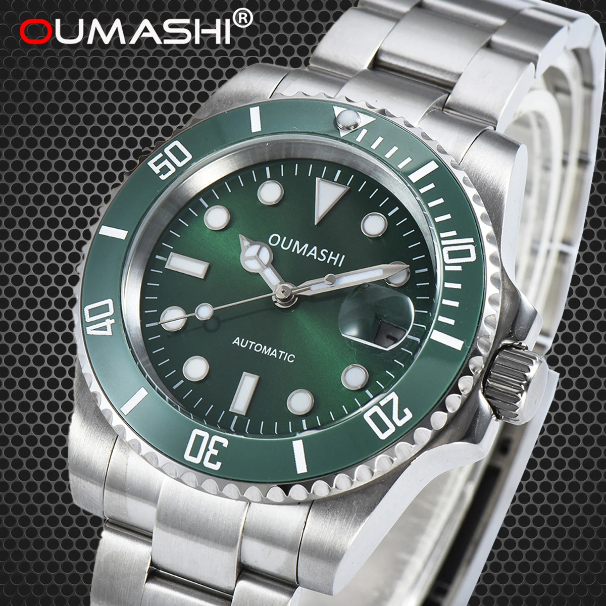 40mm Oumashi NH35 Movement Luxury Wristwatch Stainless Automatic Men Watch Sapphire Glass Water Proof Mechanical Wristwatch
40mm Oumashi NH35 Movement Luxury Wristwatch Stainless Automatic Men Watch Sapphire Glass Water Proof Mechanical Wristwatch