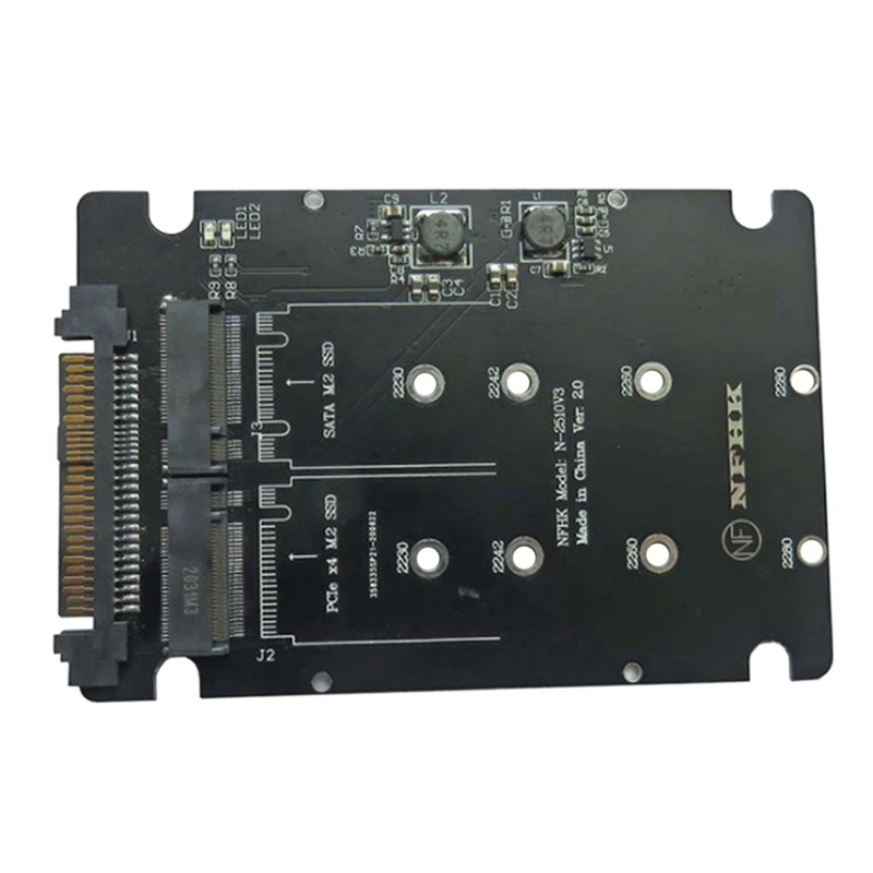 Адаптер M.2 SSD в U.2, адаптер 2 в 1 M.2 NVMe + M.2 SATA NGFF SSD в PCI-E U.2 SFF 8639, адаптер PCIe M2, конвертерная карта
Адаптер M.2 SSD в U.2, адаптер 2 в 1 M.2 NVMe + M.2 SATA NGFF SSD в PCI-E U.2 SFF 8639, адаптер PCIe M2, конвертерная карта