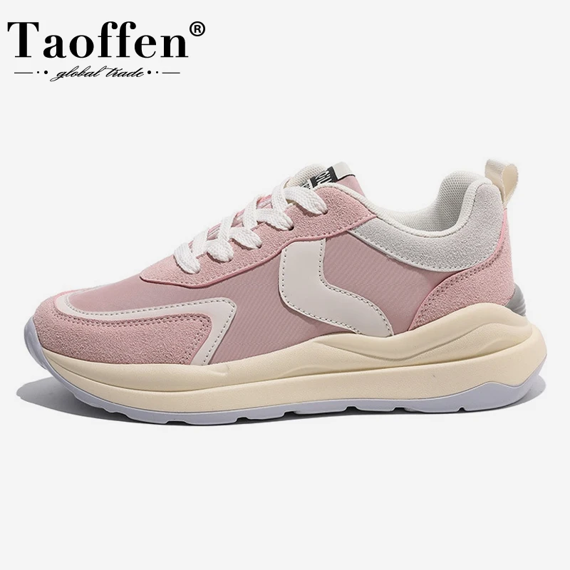 Taoffen 2022 new fashion shoes women sneakers thick bottom platform mixed color lace up ins outdoor female footwear size 35-40 
Taoffen 2022 new fashion shoes women sneakers thick bottom platform mixed color lace up ins outdoor female footwear size 35-40