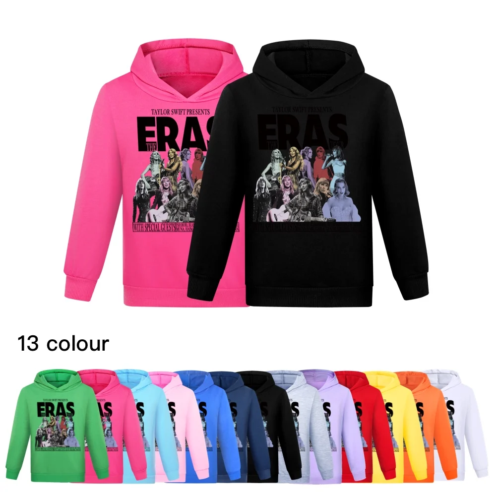 Girls Hooded Pullover Girls Taylor Swift The Eras Tour Kids Casual Sweatershirt Child Fashion Clothes Birthday Boys Costume 2-16
Girls Hooded Pullover Girls Taylor Swift The Eras Tour Kids Casual Sweatershirt Child Fashion Clothes Birthday Boys Costume 2-16