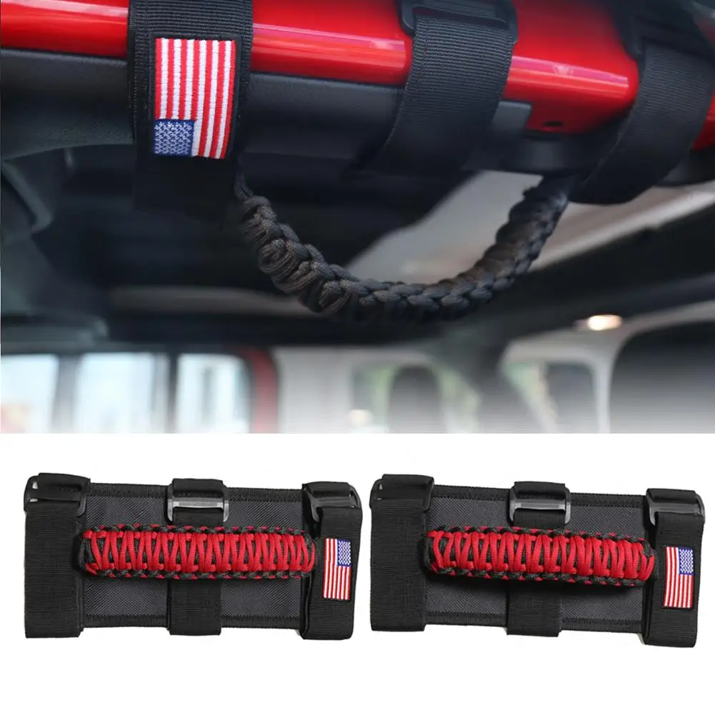 2pcs Roll Bar Paracord Grab Handles Roof Armrest Braided Grip Handles Inner Modified Parts Flag Model for Jeep Wrangler
2pcs Roll Bar Paracord Grab Handles Roof Armrest Braided Grip Handles Inner Modified Parts Flag Model for Jeep Wrangler