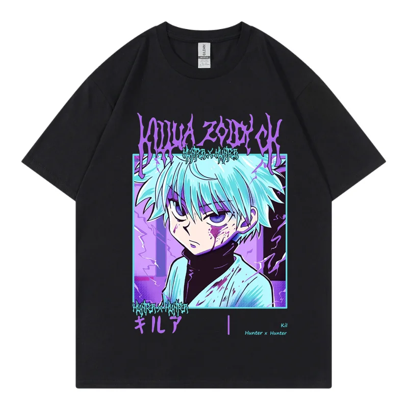Men T Shirt Hip Hop Streetwear Kawaii Hunter X Hunter Print Casual T-shirt Killua Zoldyck Cotton Summer Harajuku Women T shirts
Men T Shirt Hip Hop Streetwear Kawaii Hunter X Hunter Print Casual T-shirt Killua Zoldyck Cotton Summer Harajuku Women T shirts