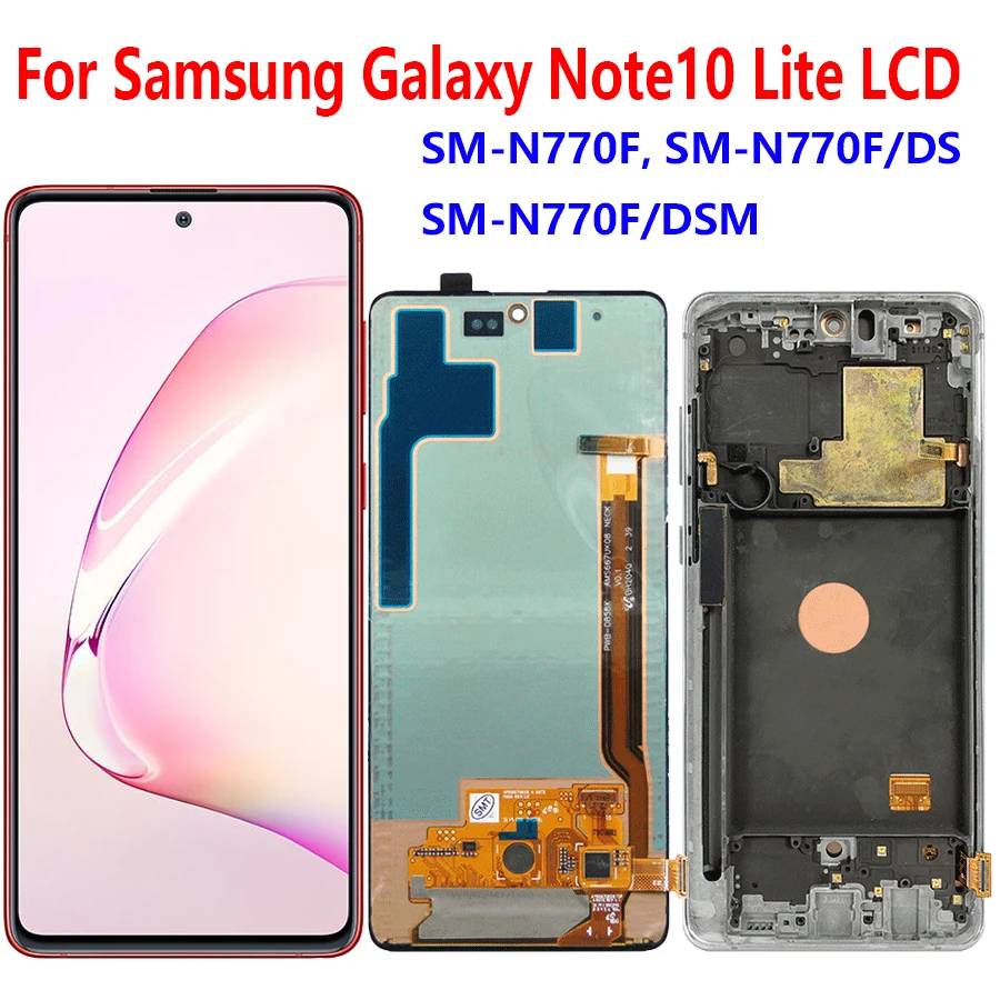 Оригинальный ЖК-дисплей 6,7 дюйма для Samsung Galaxy Note 10 Lite, сенсорный дигитайзер в сборе для Note 10 Lite, детали для замены экрана
Оригинальный ЖК-дисплей 6,7 дюйма для Samsung Galaxy Note 10 Lite, сенсорный дигитайзер в сборе для Note 10 Lite, детали для замены экрана