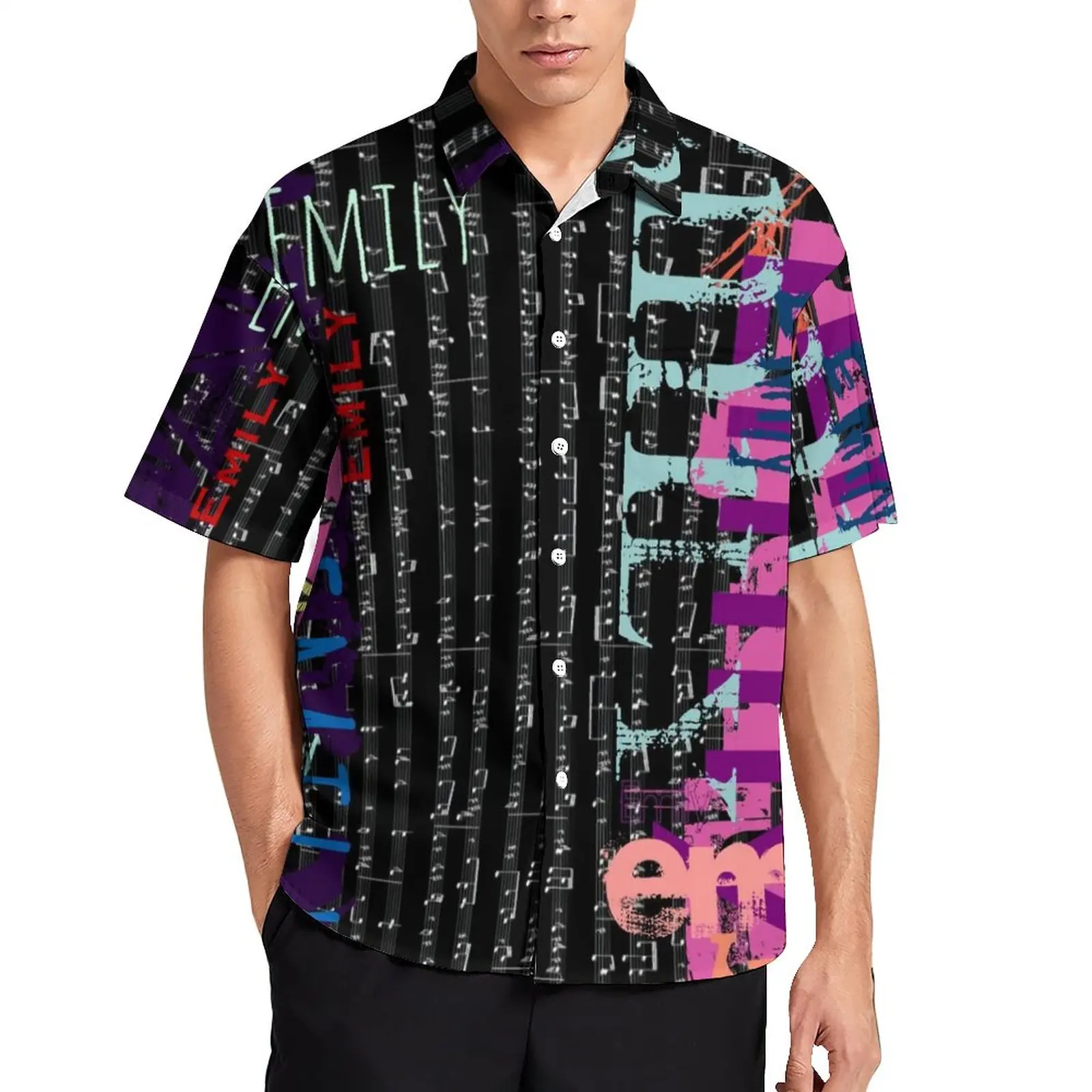 Colorful Letter Print Loose Shirt Men Beach Music Notes Casual Shirts Hawaii Graphic Short Sleeve Vintage Oversized Blouses
Colorful Letter Print Loose Shirt Men Beach Music Notes Casual Shirts Hawaii Graphic Short Sleeve Vintage Oversized Blouses