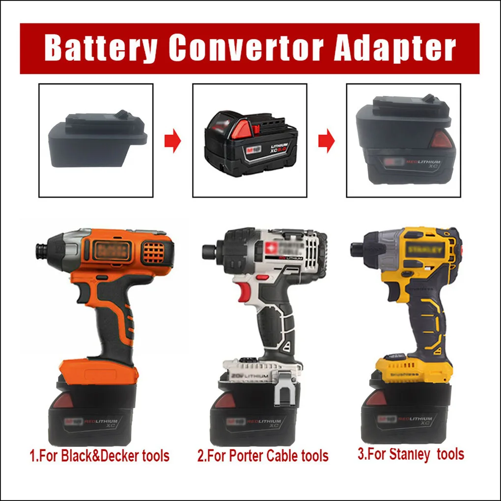 Battery Adapter For Milwaukee Black Decker Stanley 18V Li-ion Battery Porter Cable 20VMAX 48-11-1828 Power Tool Accessories
Battery Adapter For Milwaukee Black Decker Stanley 18V Li-ion Battery Porter Cable 20VMAX 48-11-1828 Power Tool Accessories
