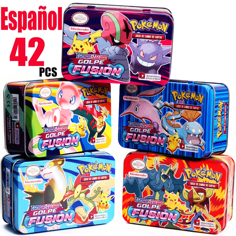 42 stks /set Pokemon Cards Iron Box TAKARA TOMY Battle Games Hobby Collectibles Game Collection Anime Cards for Children 
42 stks /set Pokemon Cards Iron Box TAKARA TOMY Battle Games Hobby Collectibles Game Collection Anime Cards for Children