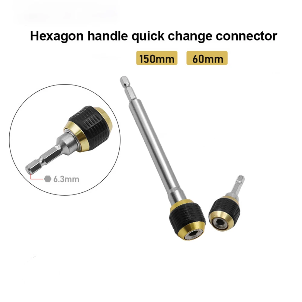 60/150mm Screw Drill Chuck Screwdriver Quick Impact Driver Adaptor 1/4'' Hex Shank Drill Bit Tool Quick Change Convertor Adapter
60/150mm Screw Drill Chuck Screwdriver Quick Impact Driver Adaptor 1/4'' Hex Shank Drill Bit Tool Quick Change Convertor Adapter