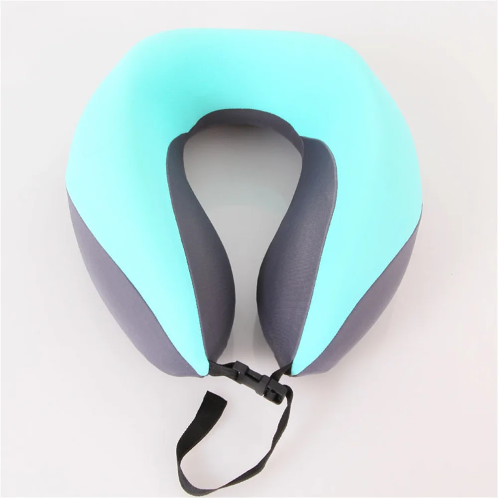 Портативная U-образная подушка, двухцветная, сращивающаяся, медленно восстанавливающая форму, внешняя фотография