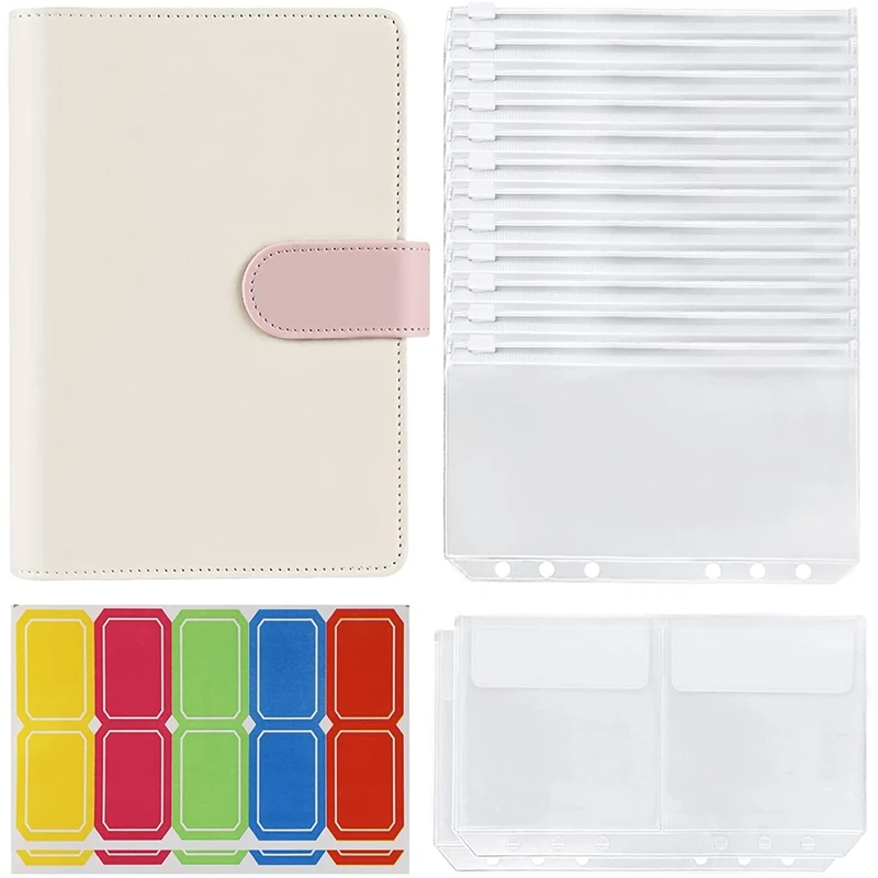 14 Binder Pockets A6 With Leather Binder Sleeve, 6-Ring Budget Binder, With Cash Envelope, Money-Saving Binder
14 Binder Pockets A6 With Leather Binder Sleeve, 6-Ring Budget Binder, With Cash Envelope, Money-Saving Binder