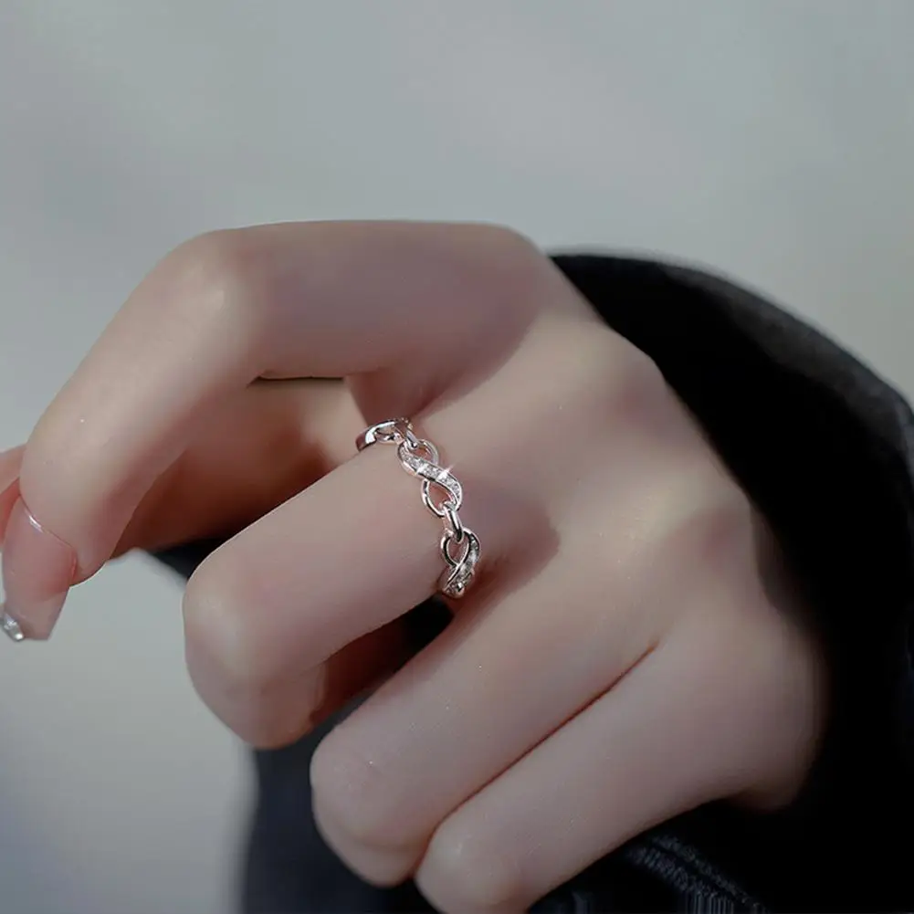 Finger Ring Hollow-out Allergy Free Digit 8 Infinity Love Open Ring Jewelry Accessories Anti-fade Women Ring for Girlfriend
Finger Ring Hollow-out Allergy Free Digit 8 Infinity Love Open Ring Jewelry Accessories Anti-fade Women Ring for Girlfriend