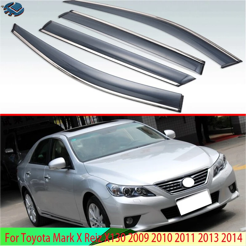 For Toyota Mark X Reiz X130 2009 2010 2011 2013 2014 Plastic Exterior Visor Vent Shades Window Sun Rain Guard Deflector 4pcs
For Toyota Mark X Reiz X130 2009 2010 2011 2013 2014 Plastic Exterior Visor Vent Shades Window Sun Rain Guard Deflector 4pcs