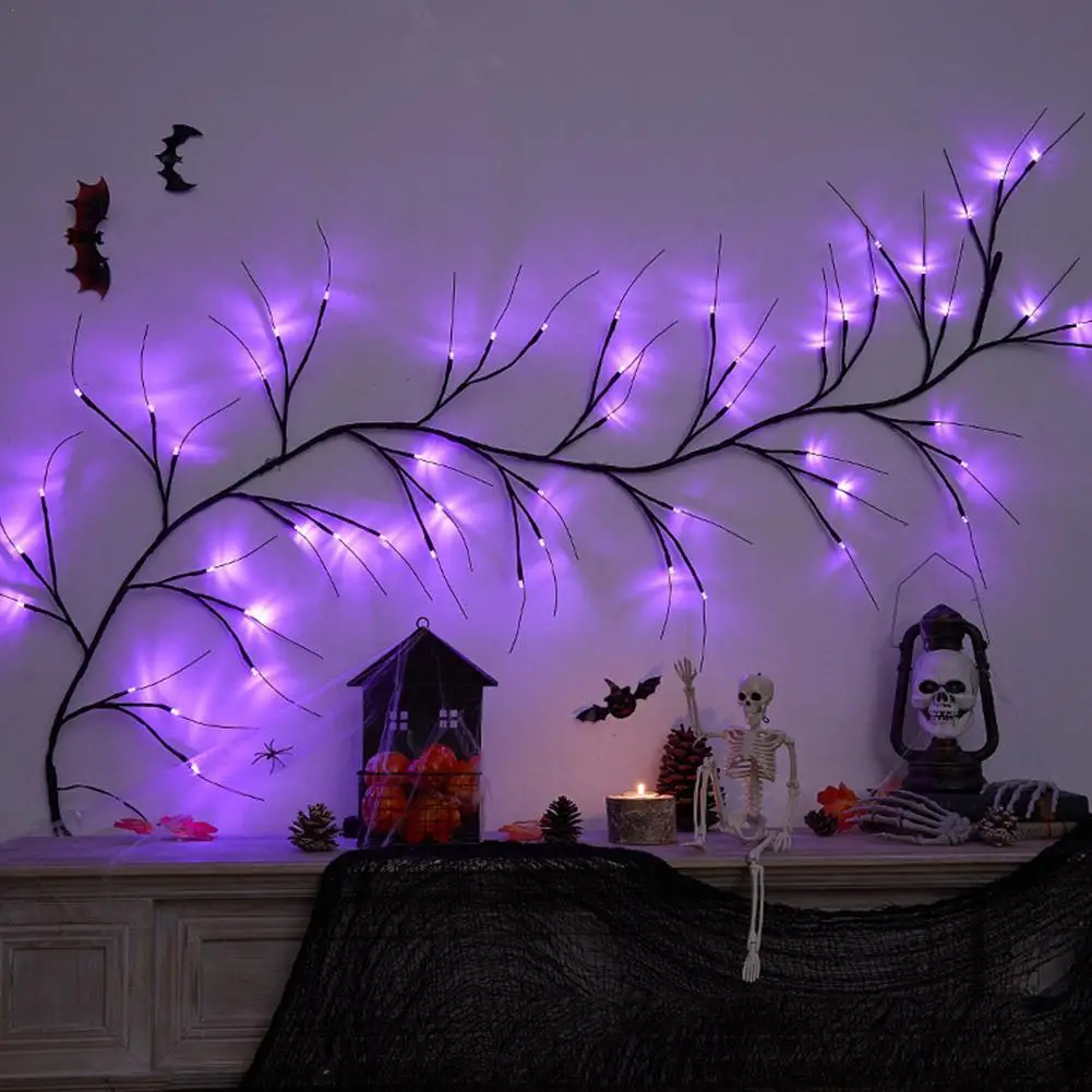 Halloween Decorative Rattan Lights LED Artificial Tree Lights Spider Bats Branch Lights Decorate Decorative Lights In Ghost Fest
Halloween Decorative Rattan Lights LED Artificial Tree Lights Spider Bats Branch Lights Decorate Decorative Lights In Ghost Fest