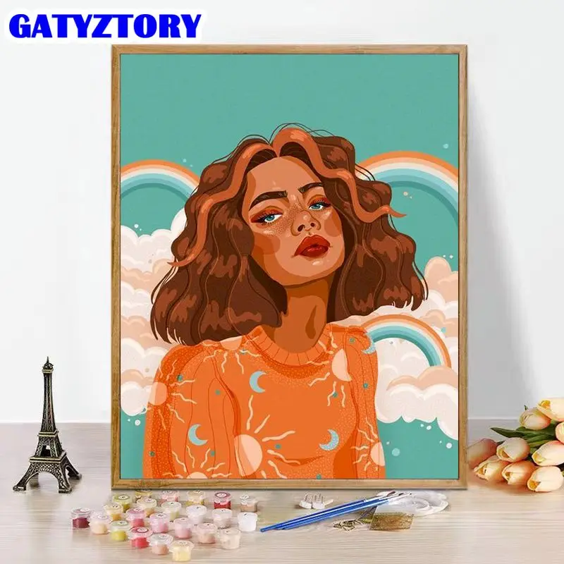 GATYZTORY DIY Frame Painting By Number Girl Portrait Drawing On Canvas For Adults Rainbow Picture Acrylic Paint
GATYZTORY DIY Frame Painting By Number Girl Portrait Drawing On Canvas For Adults Rainbow Picture Acrylic Paint
