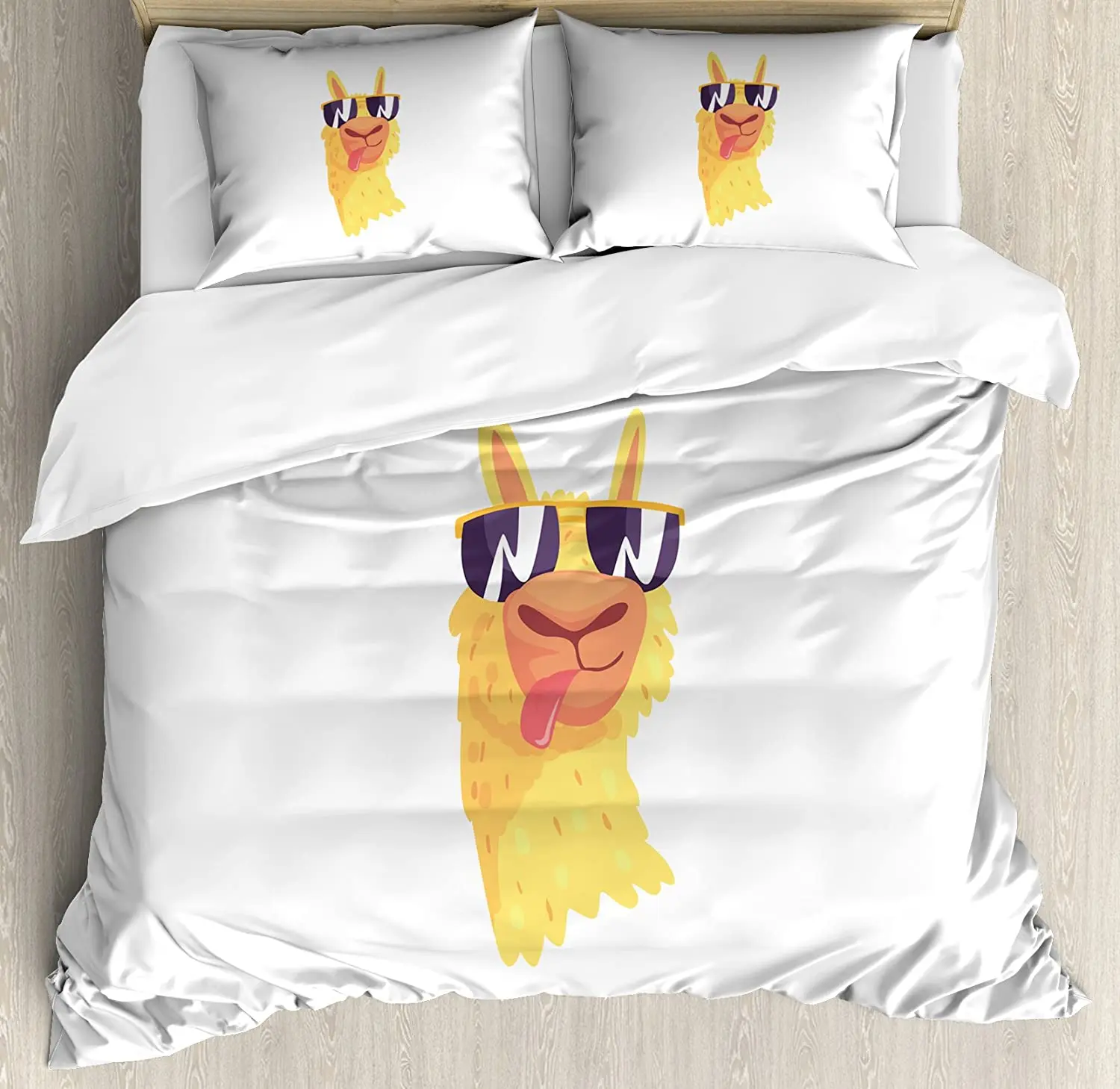 Llama Bedding Set Funny Sunglasses Wearing Farm Animal Cart 3pcs Duvet Cover Set Bed Set Quilt Cover Pillow Case Comforter Cover
Llama Bedding Set Funny Sunglasses Wearing Farm Animal Cart 3pcs Duvet Cover Set Bed Set Quilt Cover Pillow Case Comforter Cover