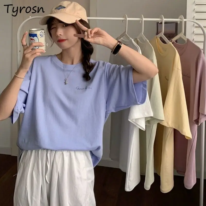 Short Sleeve T-shirts Women Simple Letter Printed Loose Harajuku Summer Mujer Tops Korean Clothing Girls Streetwear All-match
Short Sleeve T-shirts Women Simple Letter Printed Loose Harajuku Summer Mujer Tops Korean Clothing Girls Streetwear All-match