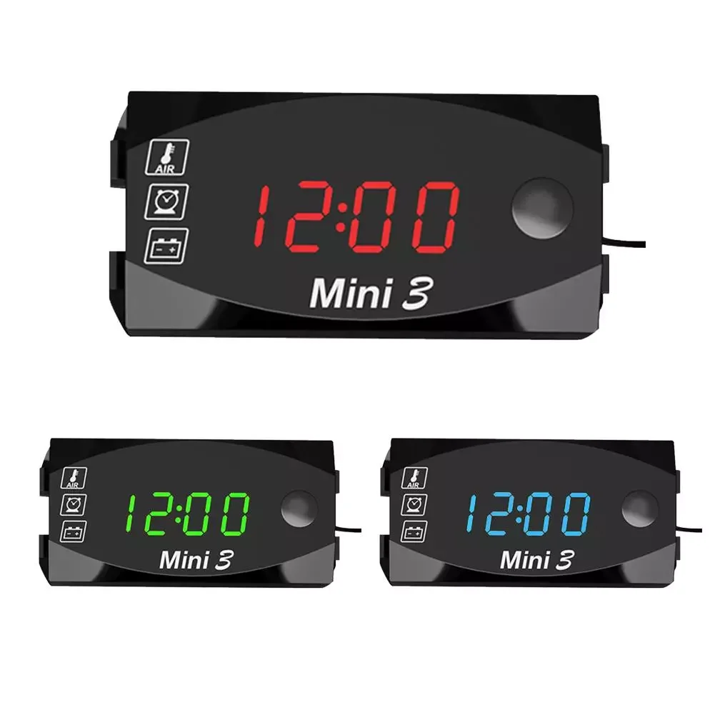 6V-30V Motorcycle Electronic Clock Thermometer Voltmeter 3 In 1 IP67 Waterproof Dust-proof LED Large Screen Digital Display
6V-30V Motorcycle Electronic Clock Thermometer Voltmeter 3 In 1 IP67 Waterproof Dust-proof LED Large Screen Digital Display