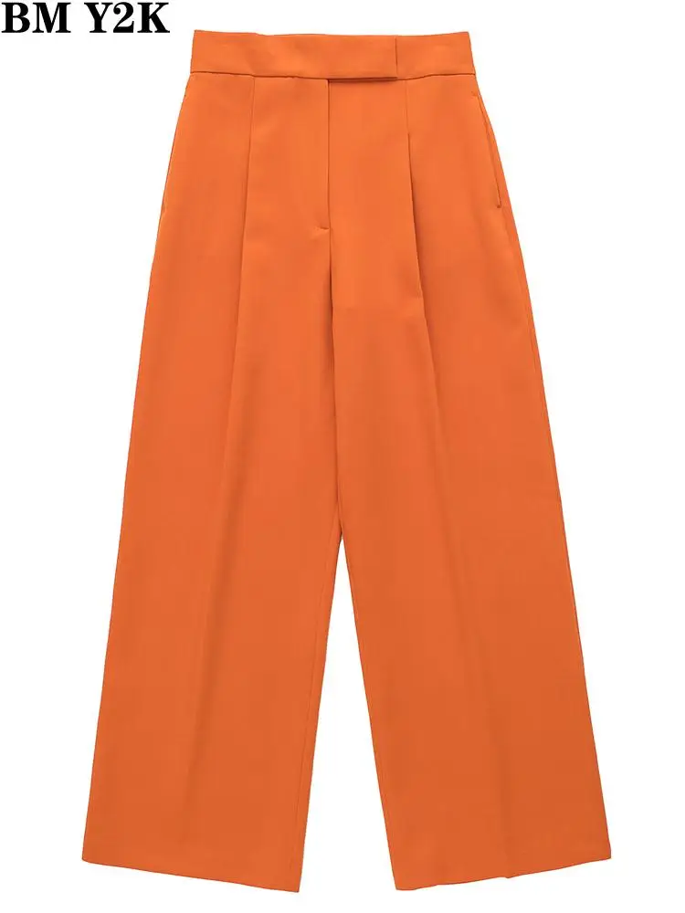 BM Y2K womens slack pants 2022 fashion wide leg pants vintage high waist zipper fly female loose trousers mujer traf pantalon
BM Y2K womens slack pants 2022 fashion wide leg pants vintage high waist zipper fly female loose trousers mujer traf pantalon