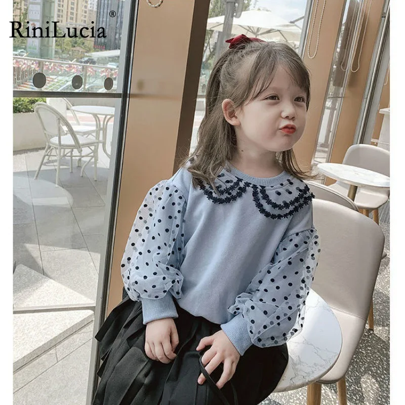 RiniLucia Children Sweet Princess T-shirt Kids Clothes Baby Girls Mesh Lace Polka Dot Shirt Pullovers Long Sleeve Autumn Tops
RiniLucia Children Sweet Princess T-shirt Kids Clothes Baby Girls Mesh Lace Polka Dot Shirt Pullovers Long Sleeve Autumn Tops
