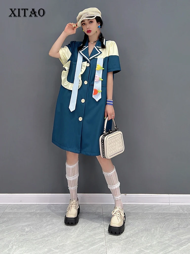 XITAO Single Breast Dress Fashion Women Half Sleeve Small Fresh Casual Style 2022 Summer Minority Elegant Dress WMD6567
XITAO Single Breast Dress Fashion Women Half Sleeve Small Fresh Casual Style 2022 Summer Minority Elegant Dress WMD6567