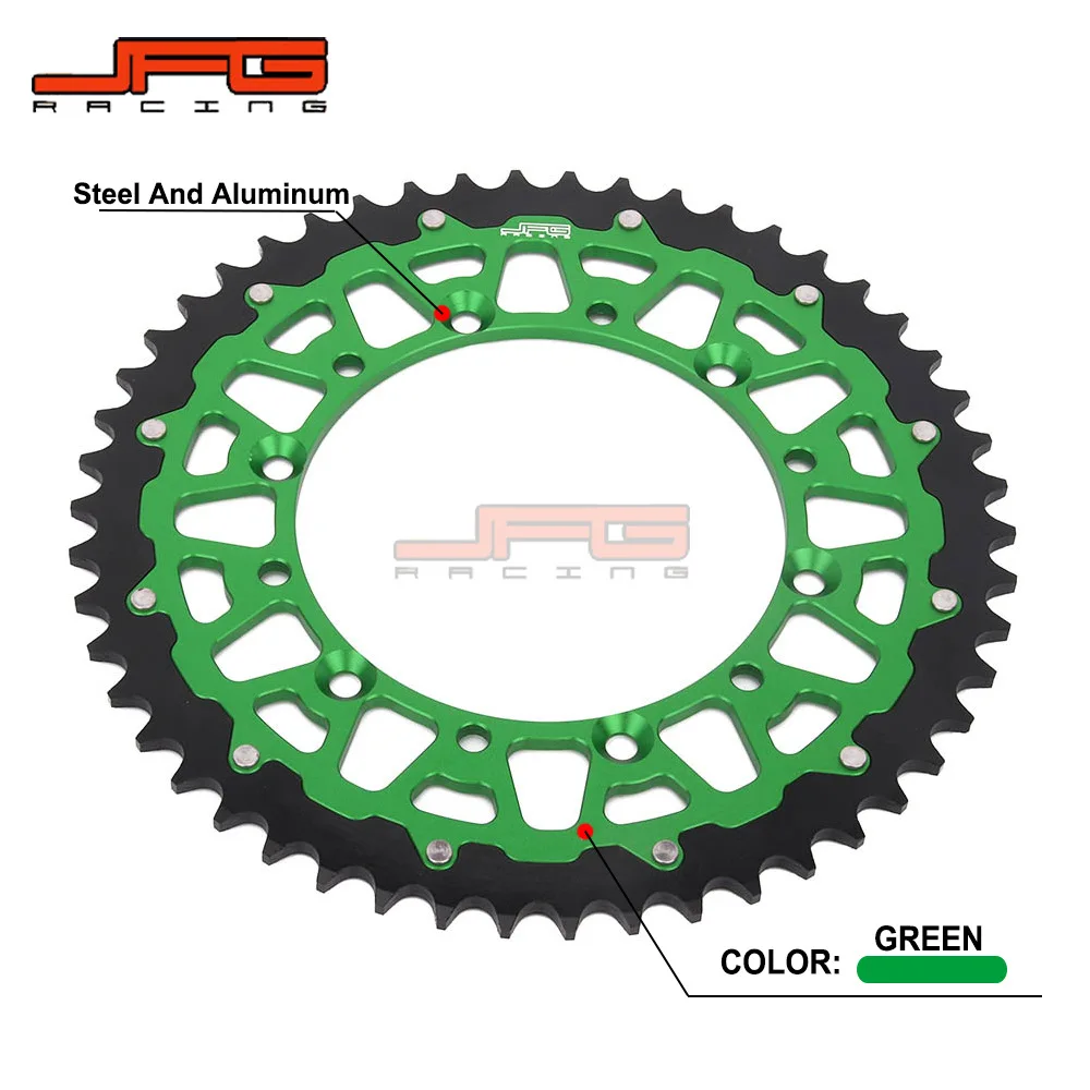 

48T 49T 50T 51T Rear Chain Sprocket for KAWASAKI KDX200 KDX250 KLX250 KLX300R KLX450R KLX650 KX125 KX250 KX250F Suzuki RMZ250