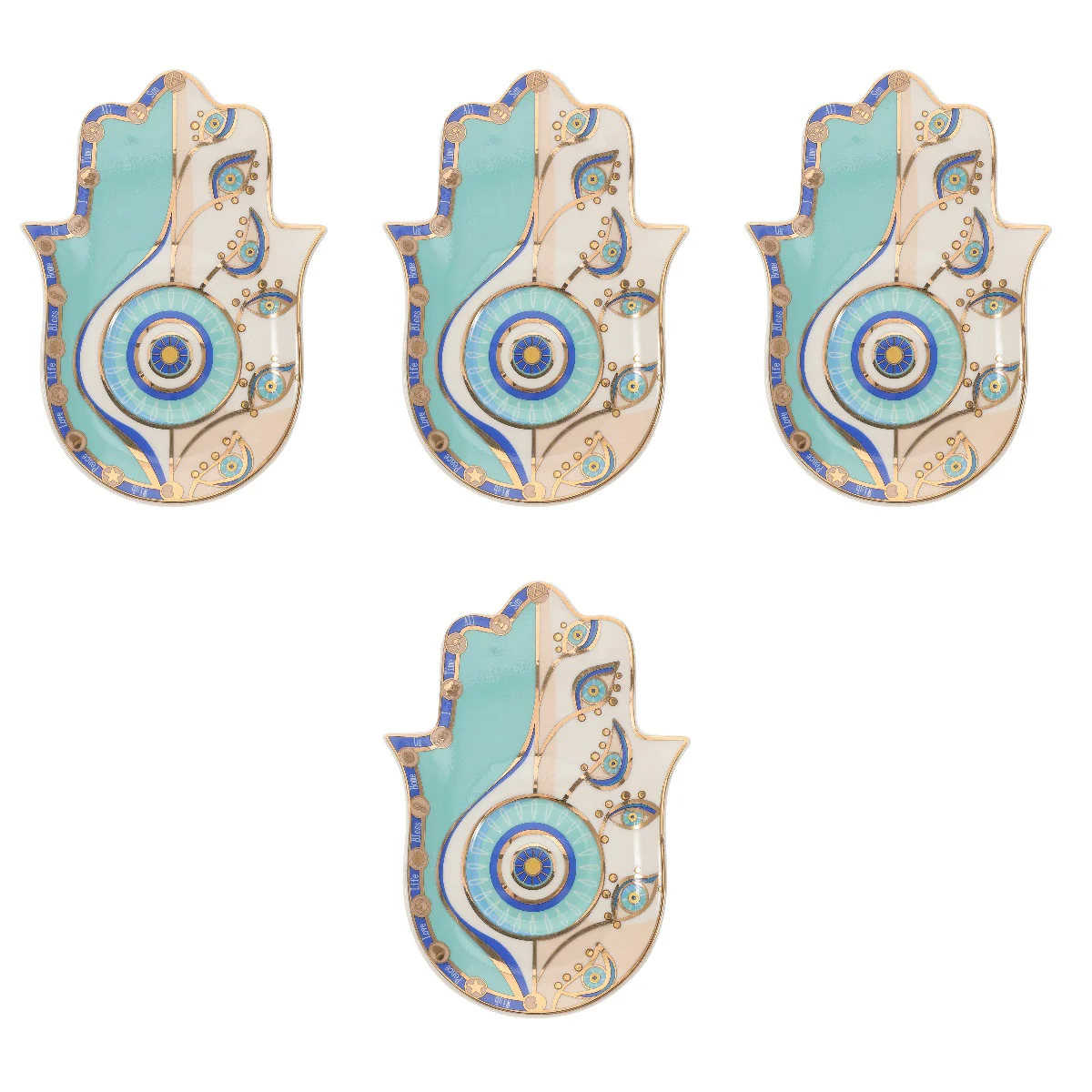 4pcs Trinket Dish Ring Dish Ceramic Evil Eye Hand Shape Jewelry Storage Plate
4pcs Trinket Dish Ring Dish Ceramic Evil Eye Hand Shape Jewelry Storage Plate