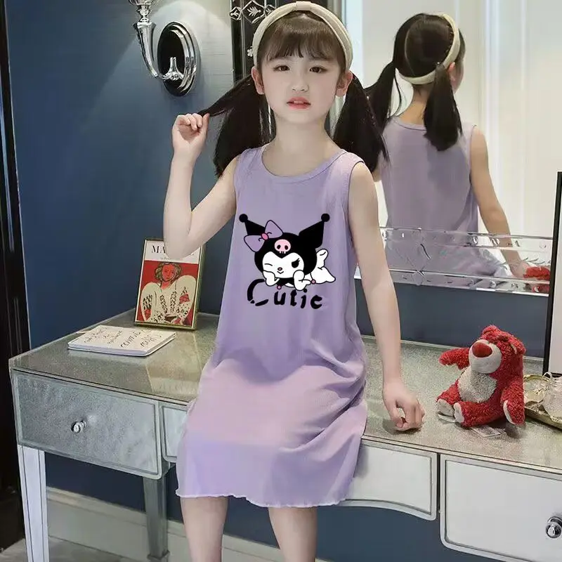 Kawaii Sanrio Summer Girls' Nightdress for Children Kuromi Mymelody Cinnamoroll Hellokitty Princess Modal Sundress Nightdress
Kawaii Sanrio Summer Girls' Nightdress for Children Kuromi Mymelody Cinnamoroll Hellokitty Princess Modal Sundress Nightdress