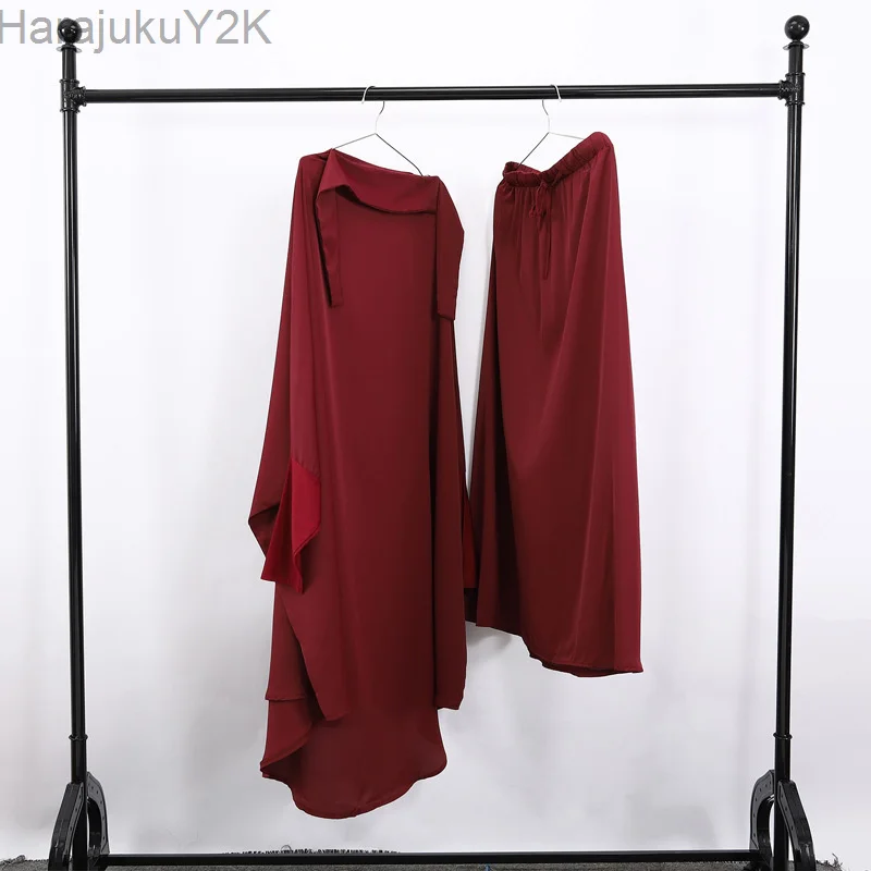 Eid Hooded Muslim Women Overhead Hijab Two Piece Dress Skirt Prayer Garment Jilbab Abaya Long Khimar Ramadan Full Cover Clothing
Eid Hooded Muslim Women Overhead Hijab Two Piece Dress Skirt Prayer Garment Jilbab Abaya Long Khimar Ramadan Full Cover Clothing