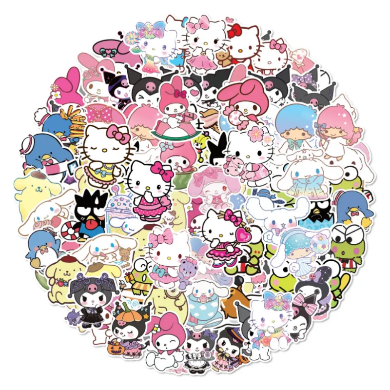 100pcs Sanrio Mix Cartoon Hello Kitty Kuromi Melody Stickers Graffiti Decal Laptop Luggage Skateboard Waterproof Sticker Kid Toy
100pcs Sanrio Mix Cartoon Hello Kitty Kuromi Melody Stickers Graffiti Decal Laptop Luggage Skateboard Waterproof Sticker Kid Toy