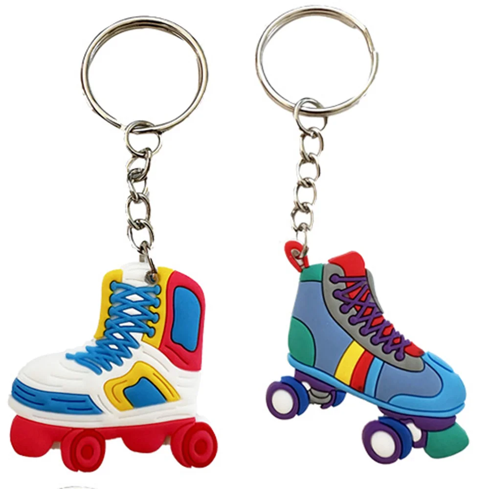 

Roller Skating Keychains Roller Skate Party Favors with 24pcs Keychains for 80 90s Throwback Hip Hop Party Decorations Favors