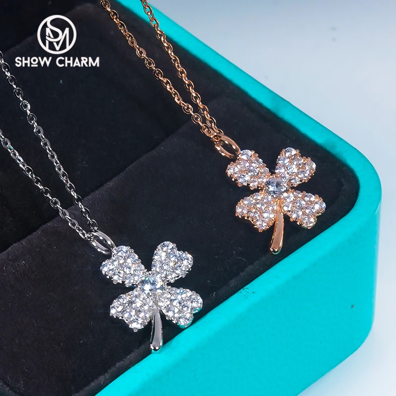 S925 Sterling Silver Zircon Inlaid Clover Pendant Necklace 18K Gold Exquisite Fine Jewelry for Women Lucky Symbol Dress Match
S925 Sterling Silver Zircon Inlaid Clover Pendant Necklace 18K Gold Exquisite Fine Jewelry for Women Lucky Symbol Dress Match