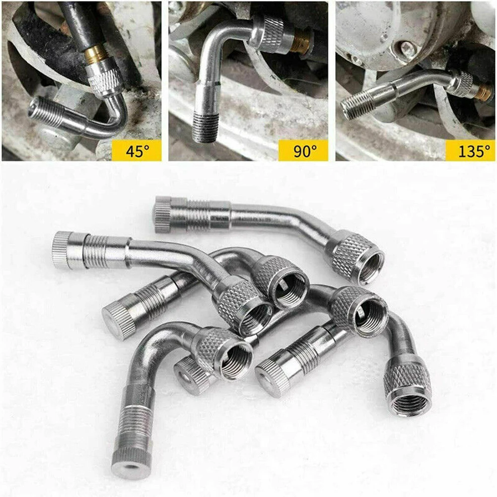6pcs/set Brass Tire Valve Stem Extension 45°/90 °/135° Degree For Cars Bicycles Silver Universal Reliable & Durable
6pcs/set Brass Tire Valve Stem Extension 45°/90 °/135° Degree For Cars Bicycles Silver Universal Reliable & Durable