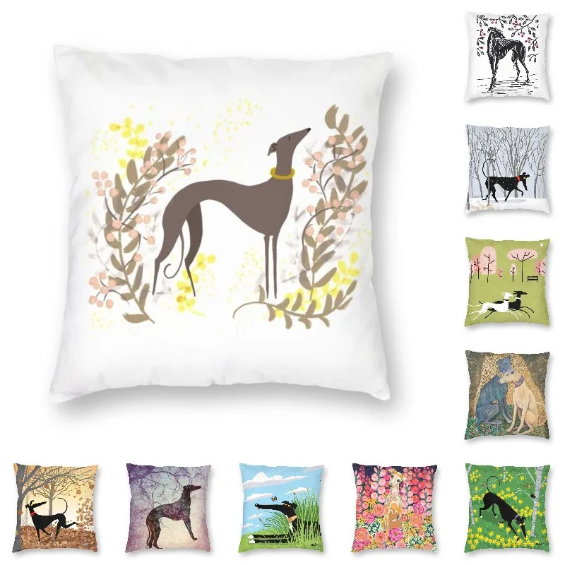 

Greyhound Bedroom Sofa Cushion Cover Home Decor Pet Dog Living Room Lovers Living Room Pillowcase