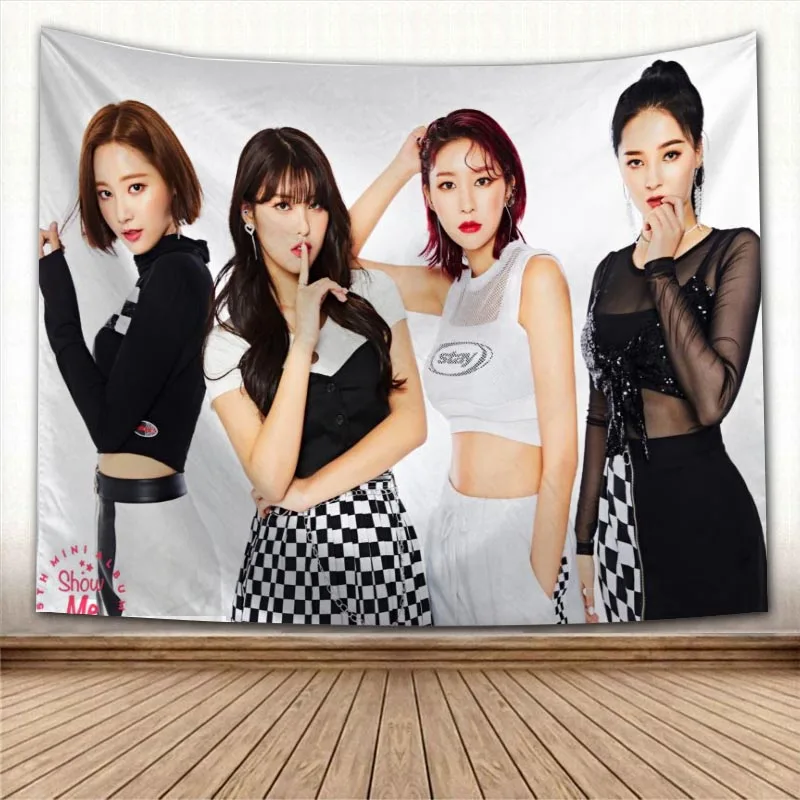 Настенный Гобелен KPOP Momoland настенный тканевый гобелен художественное украшение