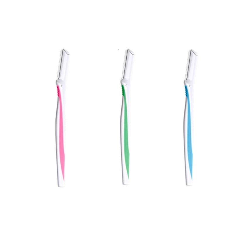 3 Pcs Two-Color Handle Eyebrow Trimmer Tool Stainless Steel Blade Safety Netting Blade Eyebrow Scraper
3 Pcs Two-Color Handle Eyebrow Trimmer Tool Stainless Steel Blade Safety Netting Blade Eyebrow Scraper