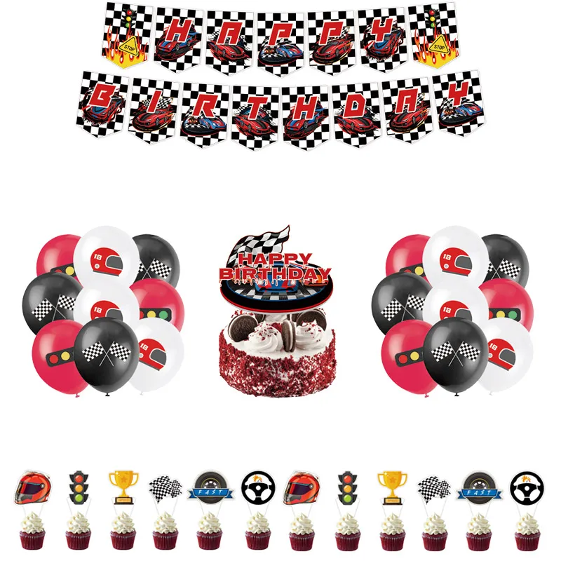 Racing Red White Black Trophy Birthday Celebration Party Decoration Supplies Cake Insert Balloon Baby Shower Kid Toy Boy Gift
Racing Red White Black Trophy Birthday Celebration Party Decoration Supplies Cake Insert Balloon Baby Shower Kid Toy Boy Gift