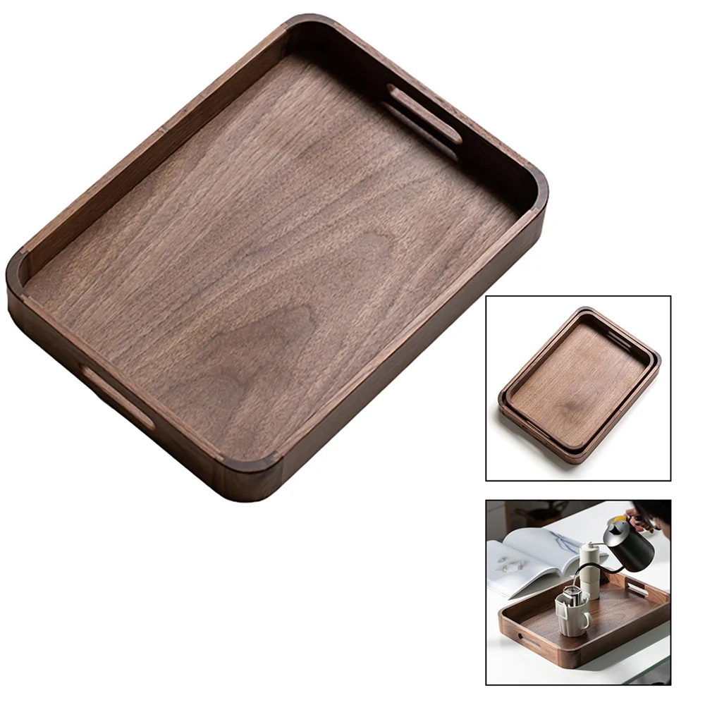 1Pcs Black Walnut Wood Serving Tray With Handle Solid Wood Tray Wooden Tray Tea Tray Wooden Fruit Plate Snack Tray
1Pcs Black Walnut Wood Serving Tray With Handle Solid Wood Tray Wooden Tray Tea Tray Wooden Fruit Plate Snack Tray