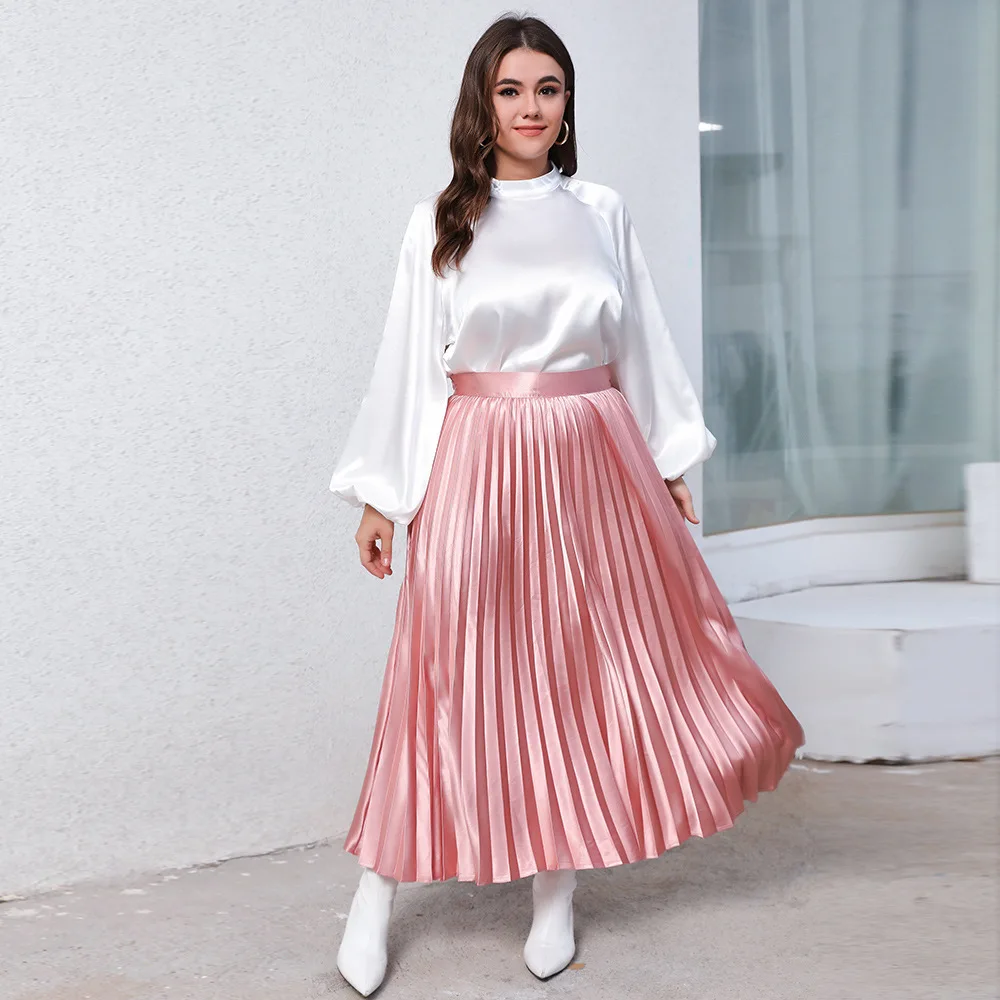 Two Piece Set Elegant Fashion Women Outfits Spring New Pink Pleated Skirt Round Neck Long Sleeve White Top Matching Ladies Suit
Two Piece Set Elegant Fashion Women Outfits Spring New Pink Pleated Skirt Round Neck Long Sleeve White Top Matching Ladies Suit