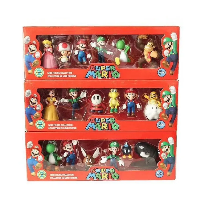 6pcs/set Super Mario Bros Anime Figure Model Cartoon Dolls Game Character Collectible Puppets Action Toy Desktop Decoration Gift
6pcs/set Super Mario Bros Anime Figure Model Cartoon Dolls Game Character Collectible Puppets Action Toy Desktop Decoration Gift