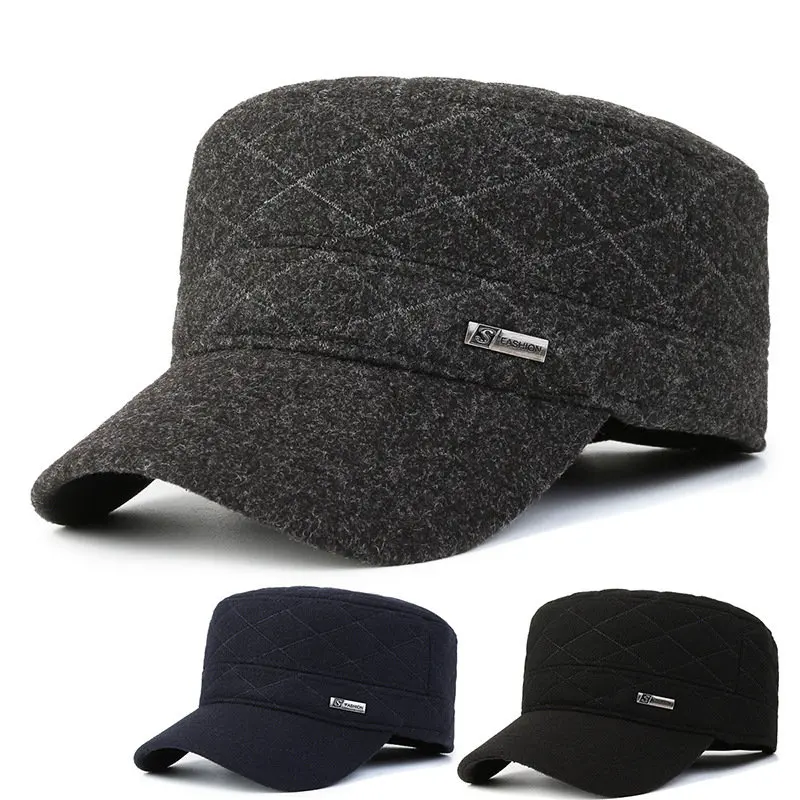 Winter Men's Flat Cap Plus Fluff Thickening Warm Military Hats Cold Proof Earmuffs Hat Cycling Sports Caps for Men Trucker Hat
Winter Men's Flat Cap Plus Fluff Thickening Warm Military Hats Cold Proof Earmuffs Hat Cycling Sports Caps for Men Trucker Hat