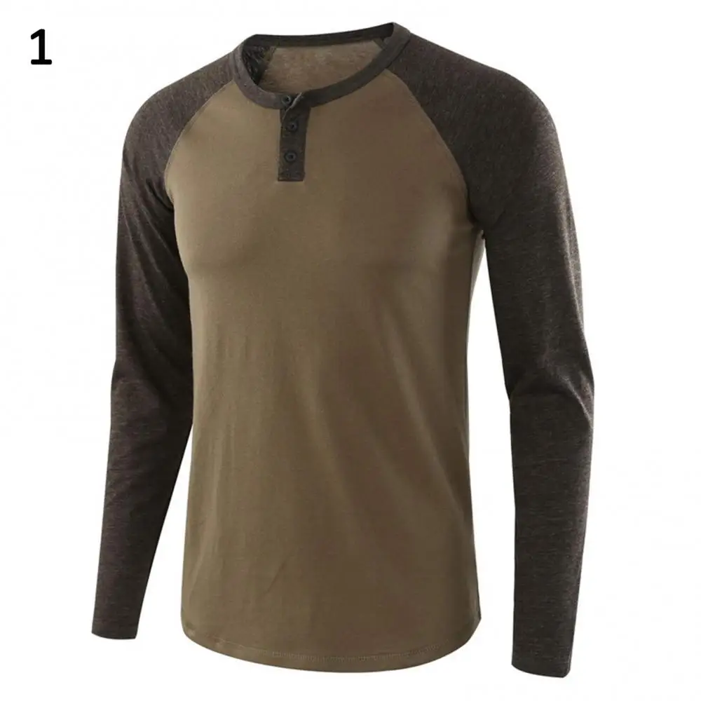 Casual Men Shirt Blouse Autumn O Neck Long Raglan Sleeve Color Block T-shirt Buttons Pullover Male Clothing Streetwear
Casual Men Shirt Blouse Autumn O Neck Long Raglan Sleeve Color Block T-shirt Buttons Pullover Male Clothing Streetwear