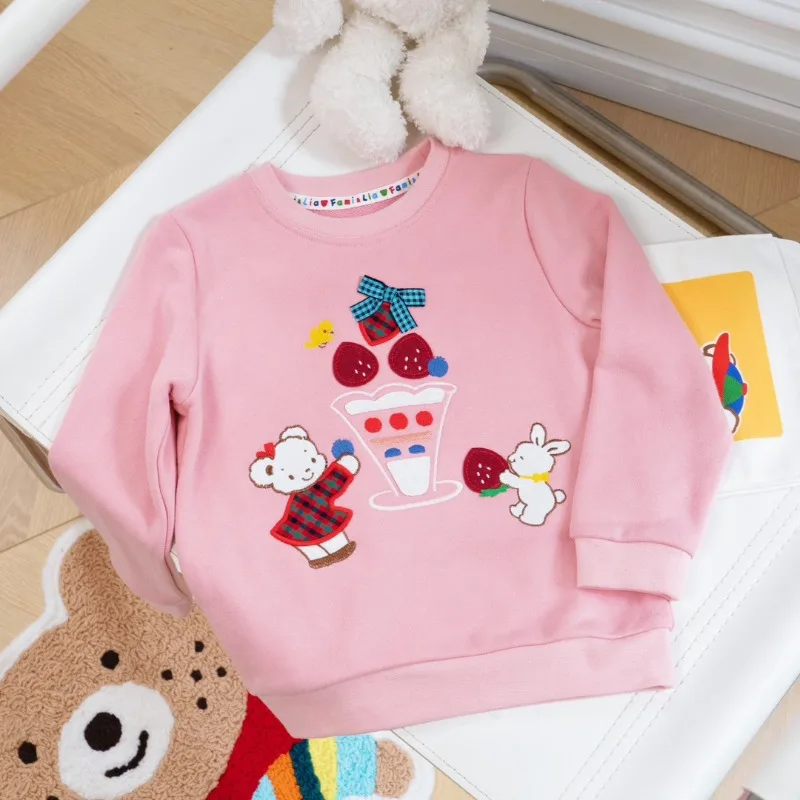 2023 Autumn Girls Sweatshirts Strawberry Ice Cream Little Bear Embroidered Pink Sweatshirts Pull Baby Girl Clothes Sweater Ropa
2023 Autumn Girls Sweatshirts Strawberry Ice Cream Little Bear Embroidered Pink Sweatshirts Pull Baby Girl Clothes Sweater Ropa